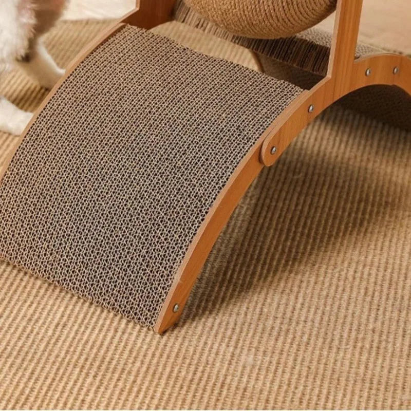 Juguete Interactivo de Madera y Sisal para Gatos