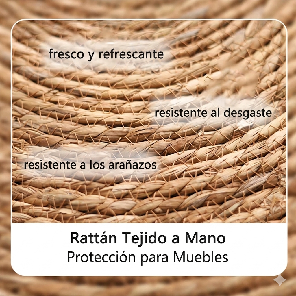 Estera Circular Tejida con Bola Rascadora