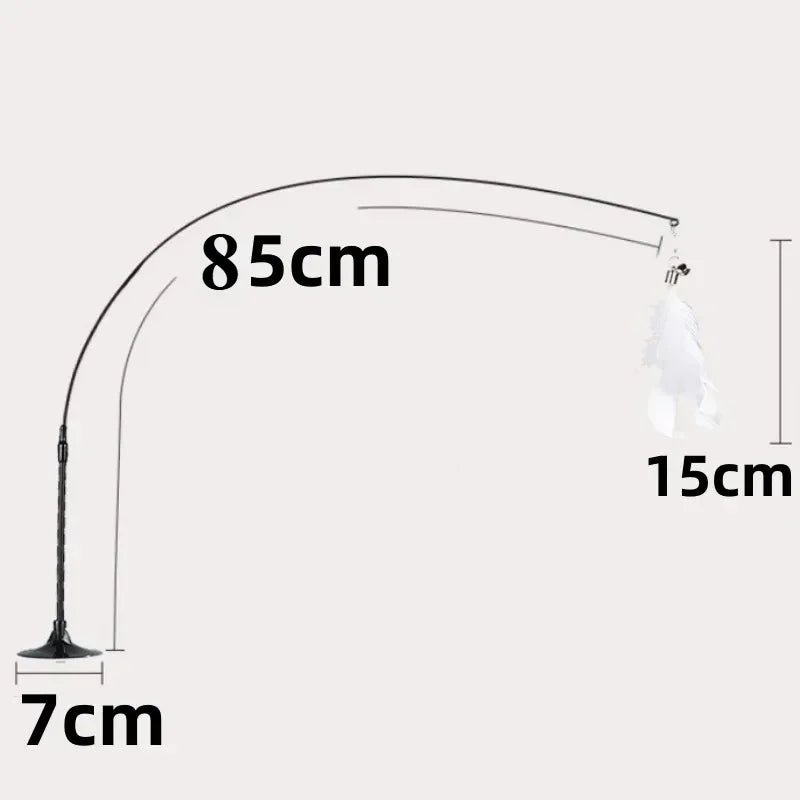 Pluma Para Gatos Con Ventosa