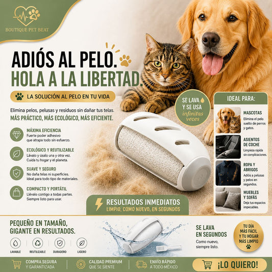 Rodillo Quitapelos Reutilizable | Lavable, Ecológico y Portátil